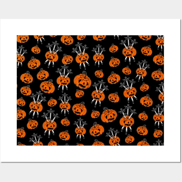 Pumpkin Patch Pattern Wall Art by Von Kowen